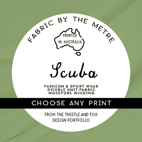 Scuba Knit Stretch Fabric, Printed in Australia. Choose Any Print ...