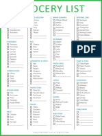 Grocery List Template | PDF | Baking | Pasta