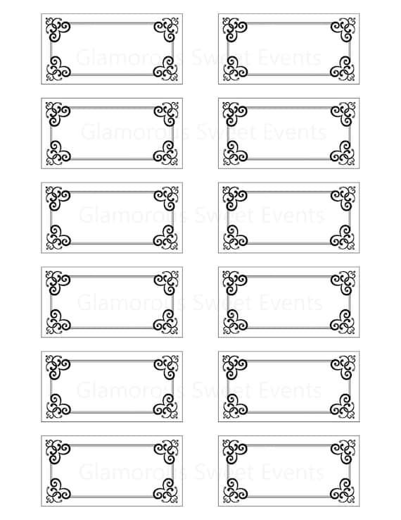 INSTANT DOWNLOAD, Black and White Labels, Blank Labels, Craft ...