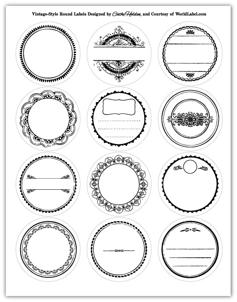 Vintage-Style Round Labels by Cathe Holden (Series 2)
