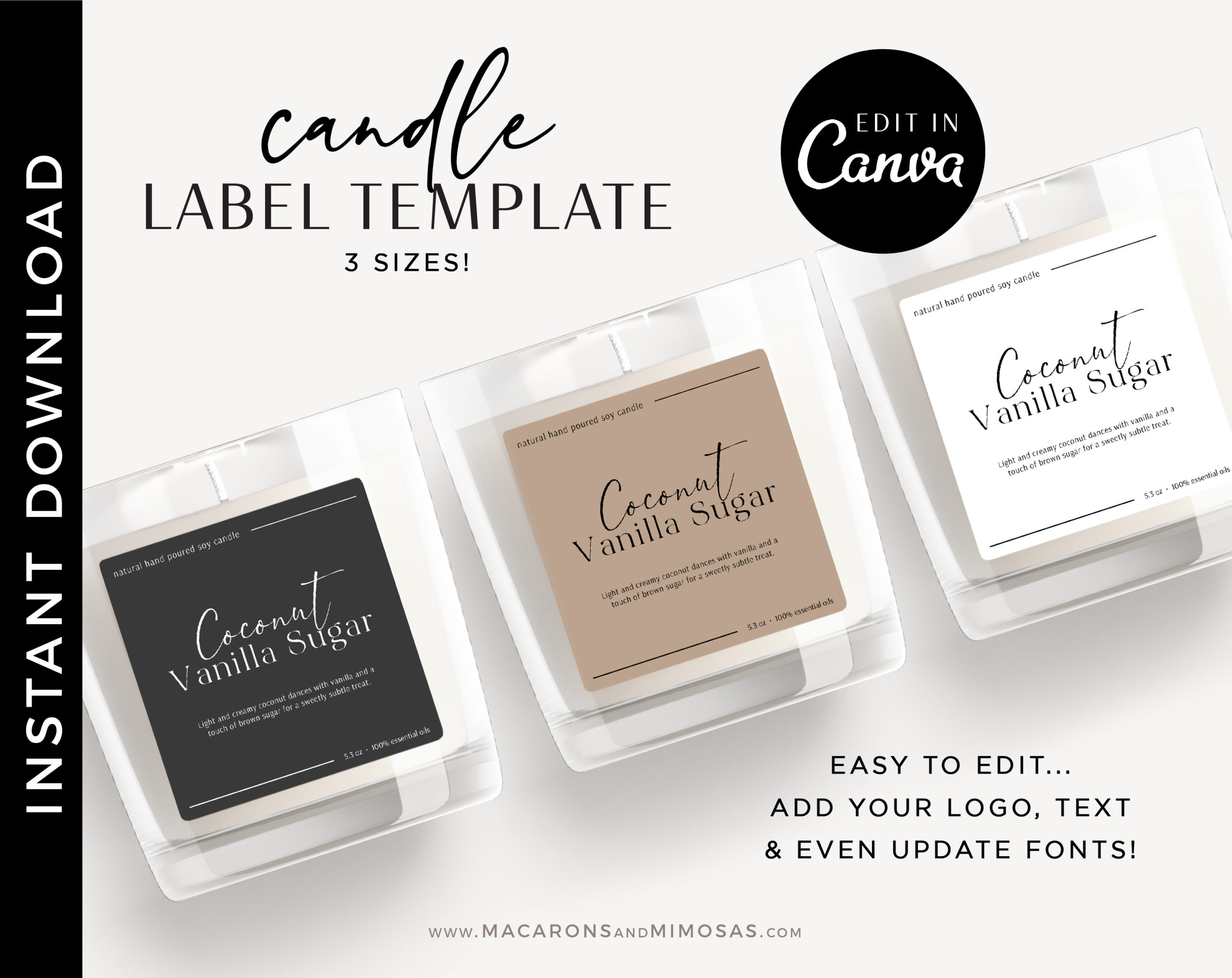 Manhattan // Candle Label Template