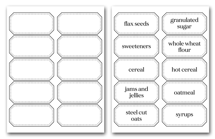 Over 100 Free Printable Pantry Labels | i should be mopping the floor
