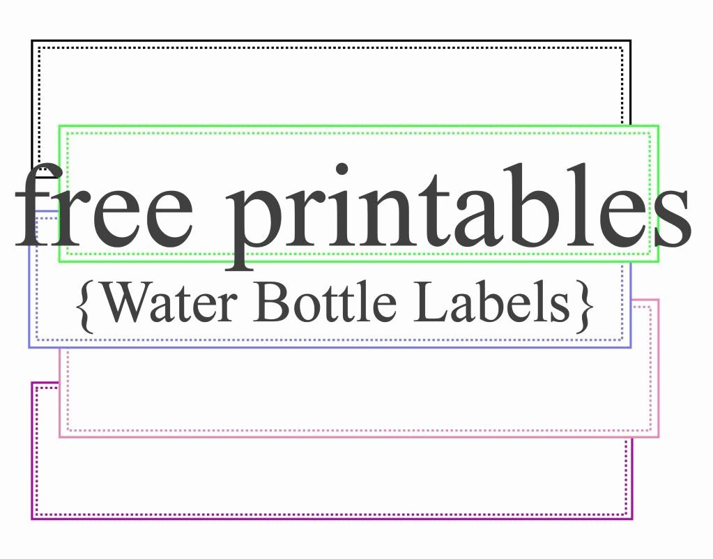 printable labels for water bottles free