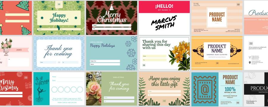 Editable label templates online