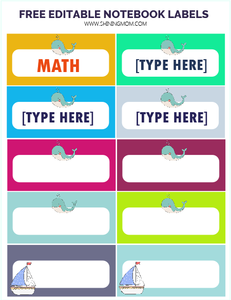 Free Label Templates - 50+ Best Notebook Label Templates!