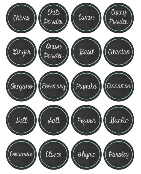 Free Printable - Spice &  Jar Labels