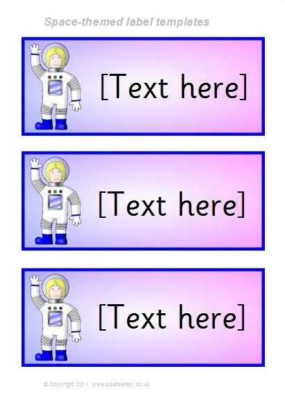 Space-Themed Classroom Label Templates (SB4692) - SparkleBox ...