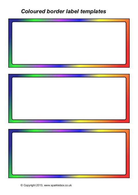 Plain Editable Classroom Label Templates (SB9308)