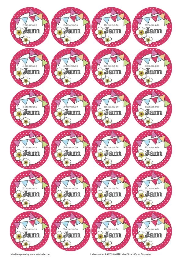 Jam jar label templates British summer design | AA Labels