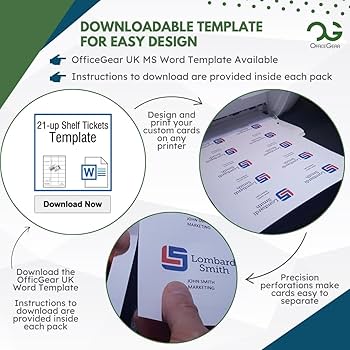 OfficeGear Shelf Edge Barcode Price Ticket Labels 21-up [55 Sheets ...