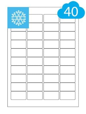 40 Freezer Labels Per Sheet, 45.7mm x 25.5mm Labels For Frozen ...