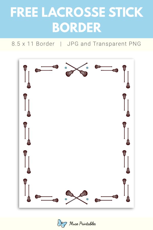 Free Printable Lacrosse Stick Border