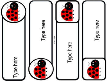 printable ladybug name tags