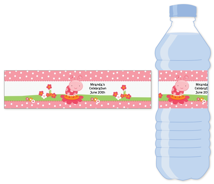 printable ladybug water bottle labels