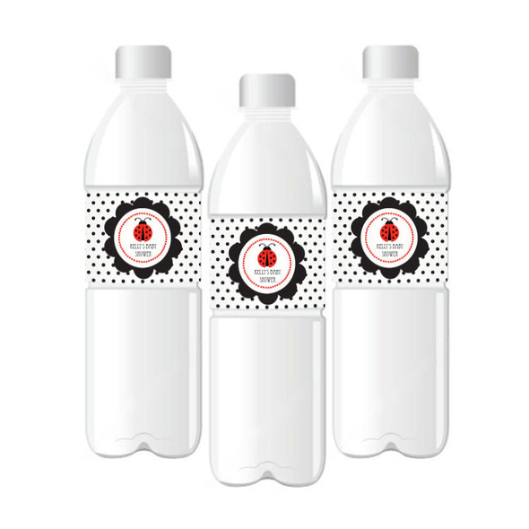 printable ladybug water bottle labels