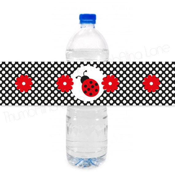 printable ladybug water bottle labels