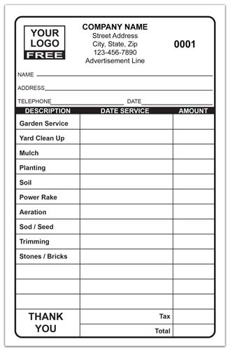 Landscaping Invoice Form - Proposal - Work Order