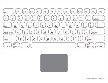 Laptop Keyboard - 10 Free PDF Printables | Printablee - Worksheets Library