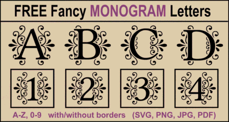 Decorative Letters (Large Monogram Ornamental Font Wall Lettering ...