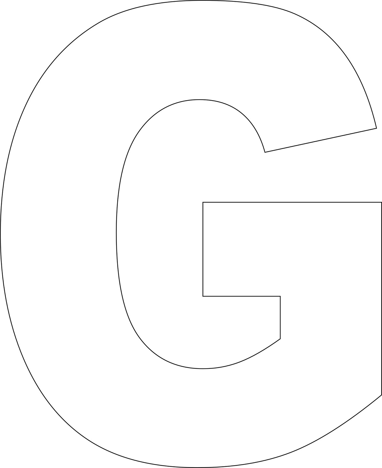 Free Printable Letters Template: Uppercase Alphabet
