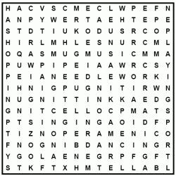 printable large letters word search