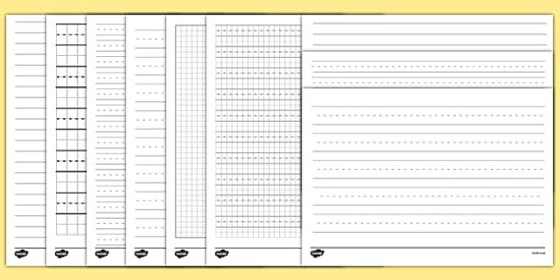 Free Lined Paper Template Pack - Printable Resource - Twinkl