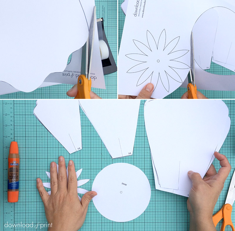 printable large paper flower template