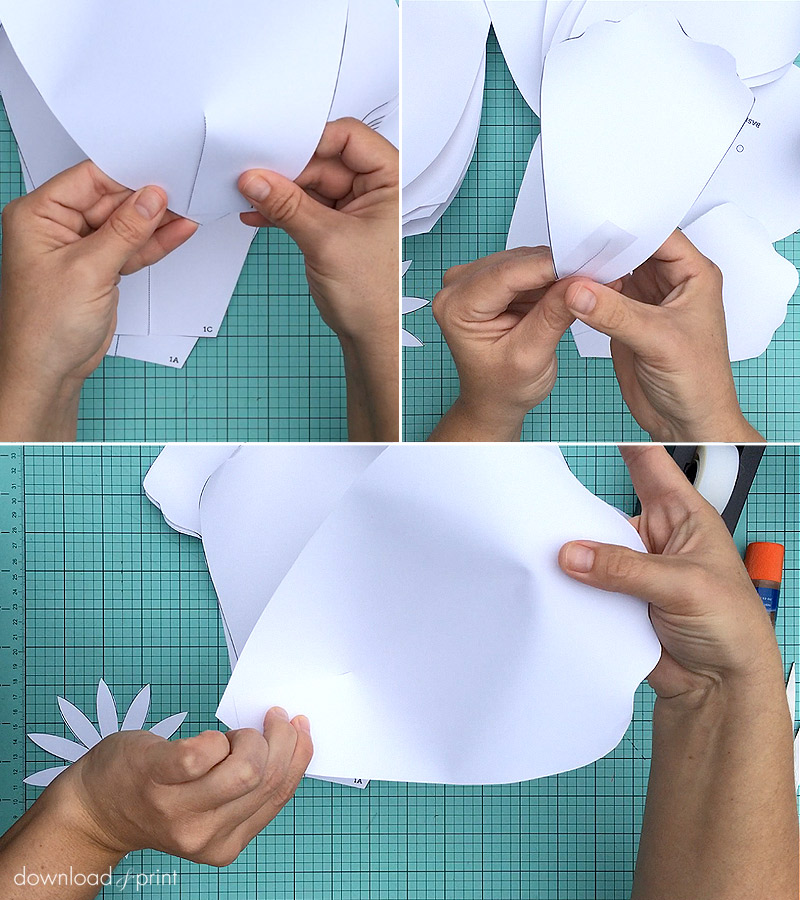 printable large paper flower template