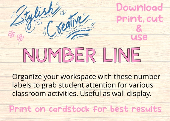 Printable Large Number Line, Black and White Large Number Line ...