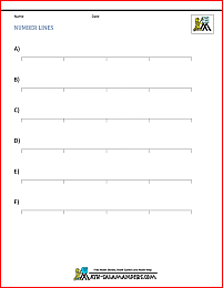 Blank Number Lines