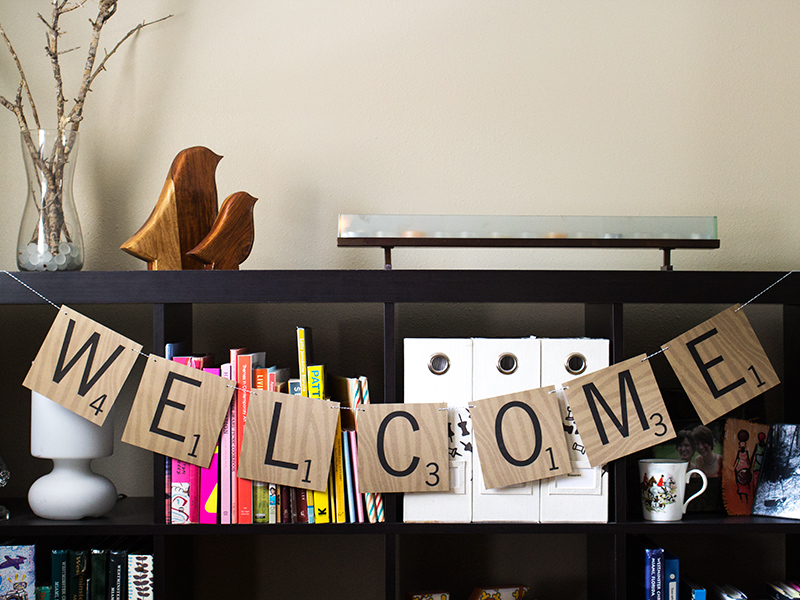 Printable Scrabble Tile Banner - Sarah Hearts