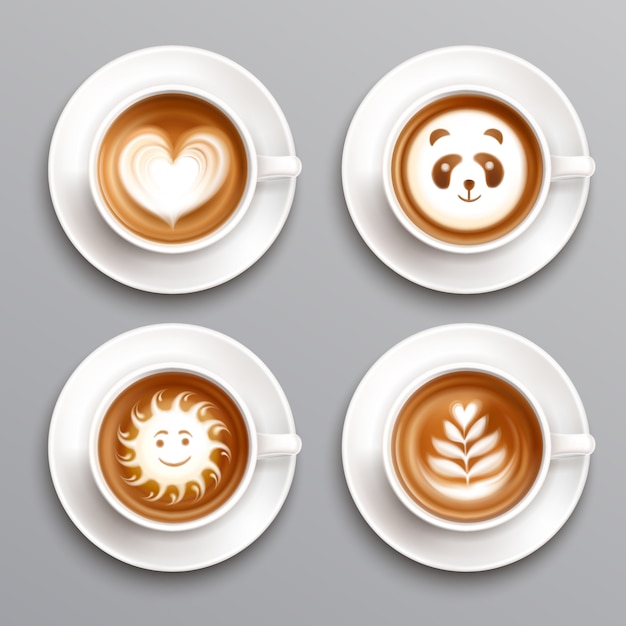 Latte Art Vectors &  Illustrations for Free Download