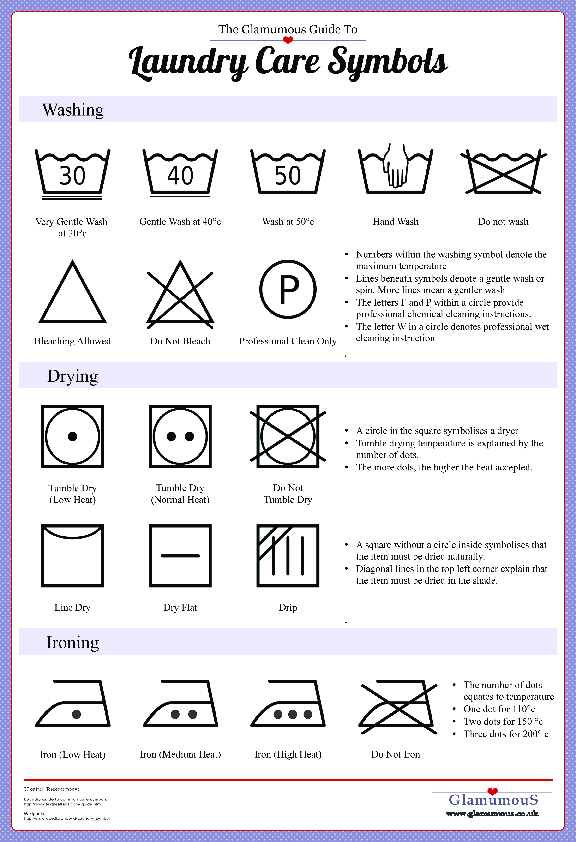 printable laundry directions