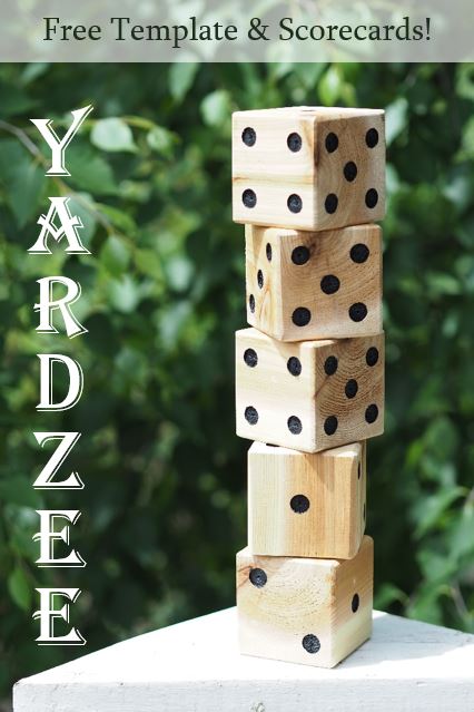 DIY Yardzee Yard Dice | Free Template and Scorecards | DIY Montreal