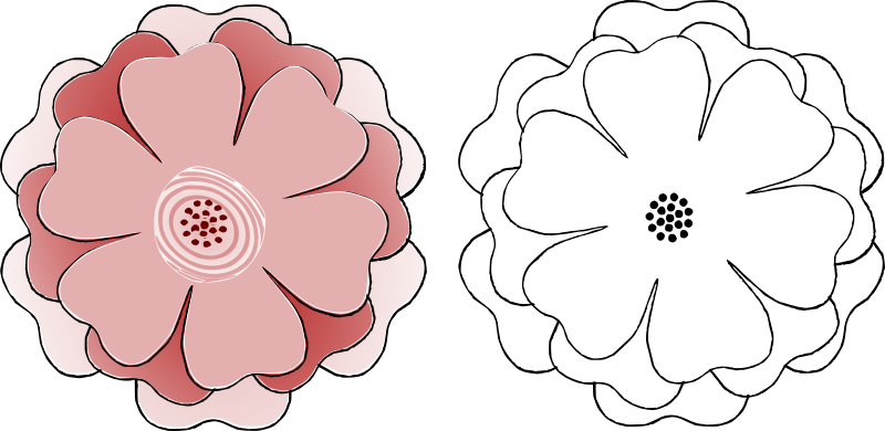 Flower Multi-choice 6 Petal s3 Template - Openclipart