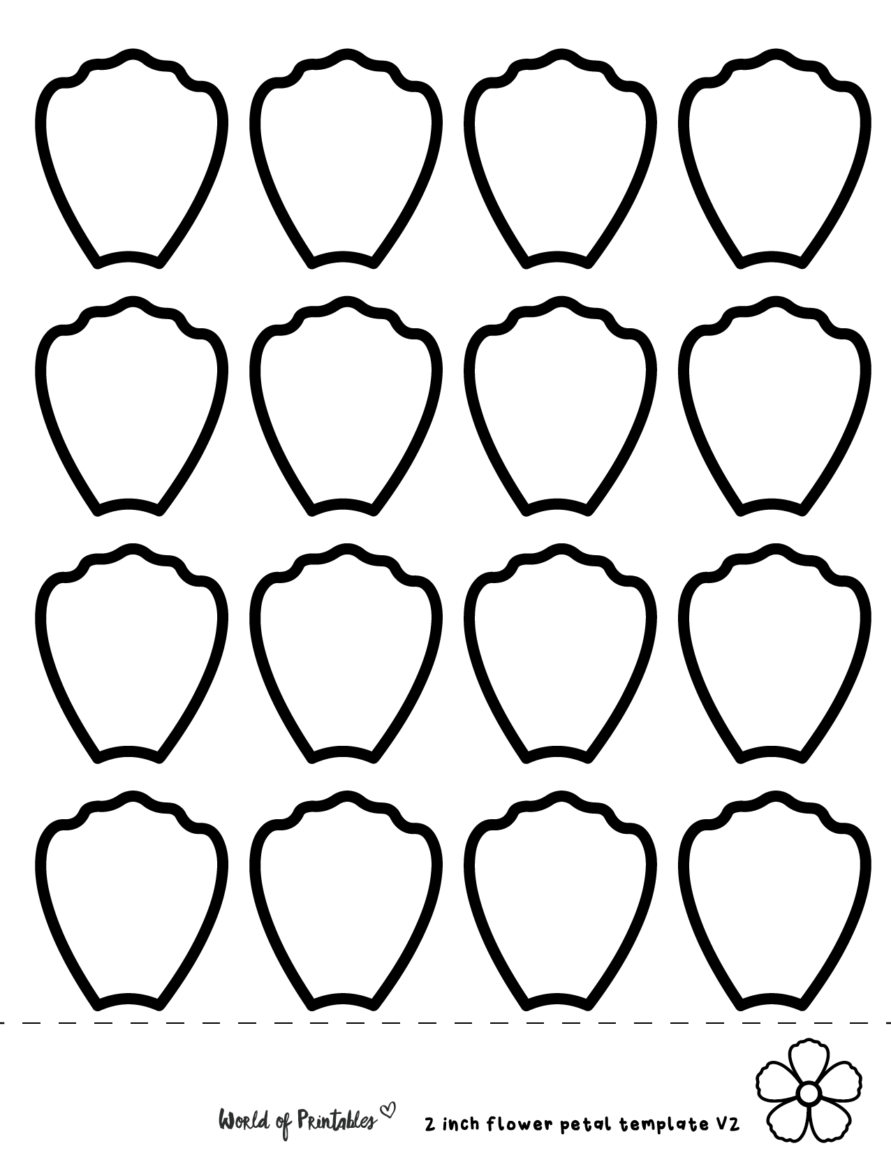 printable layered flower template