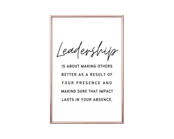 Leadership Quote, Inspirational Quotes, Printable Art, Office ...