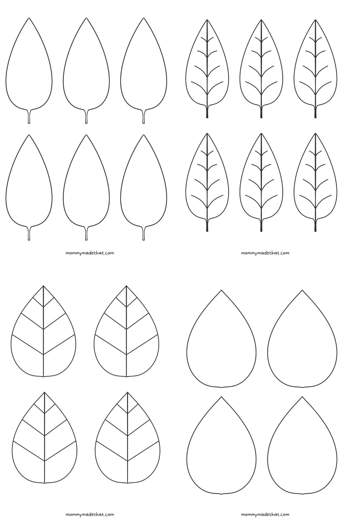 Free Leaf Templates &  Outlines: Tons of Printables!!
