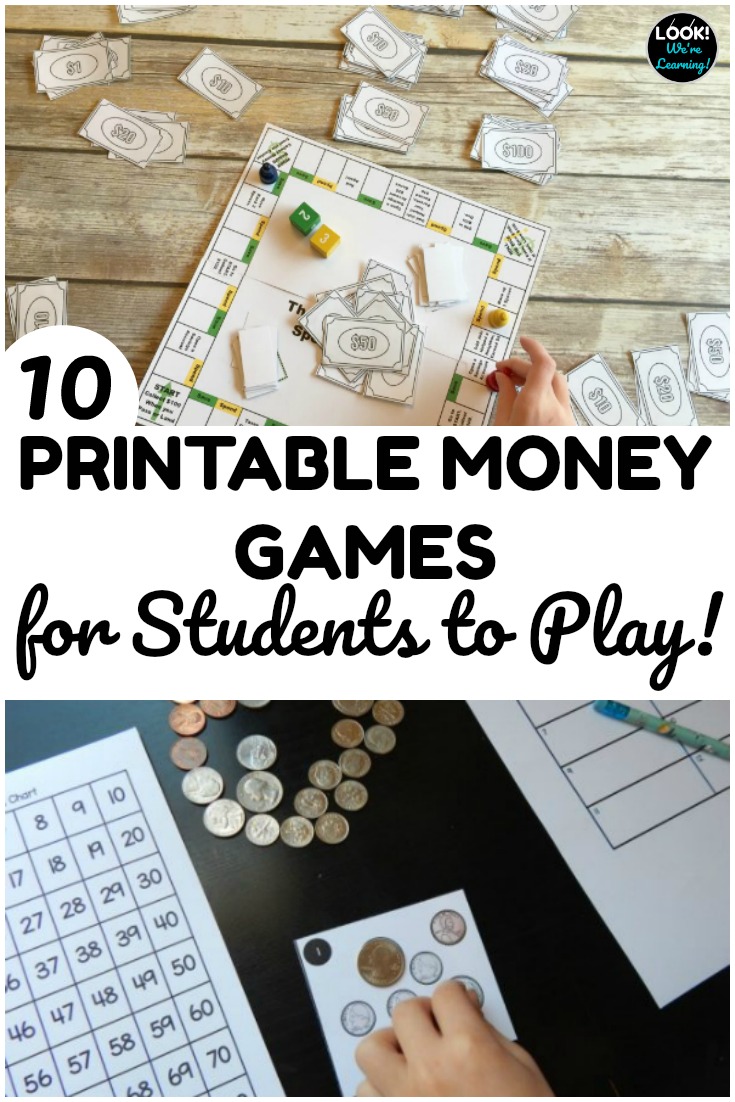 10 Fun Printable Money Games for Kids to Play - Look! Were Learning!