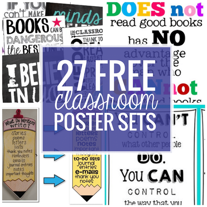 27 Classroom Poster Sets: Free and Fantastic - Teach Junkie