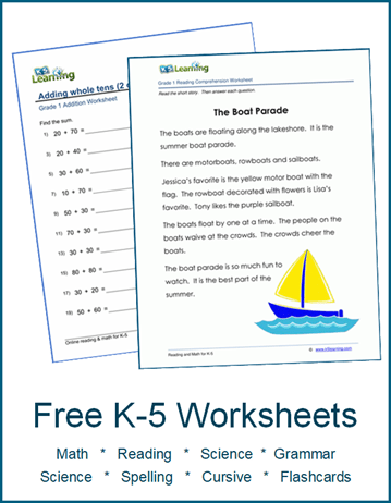 Free Worksheets for Kids | Worsheets library