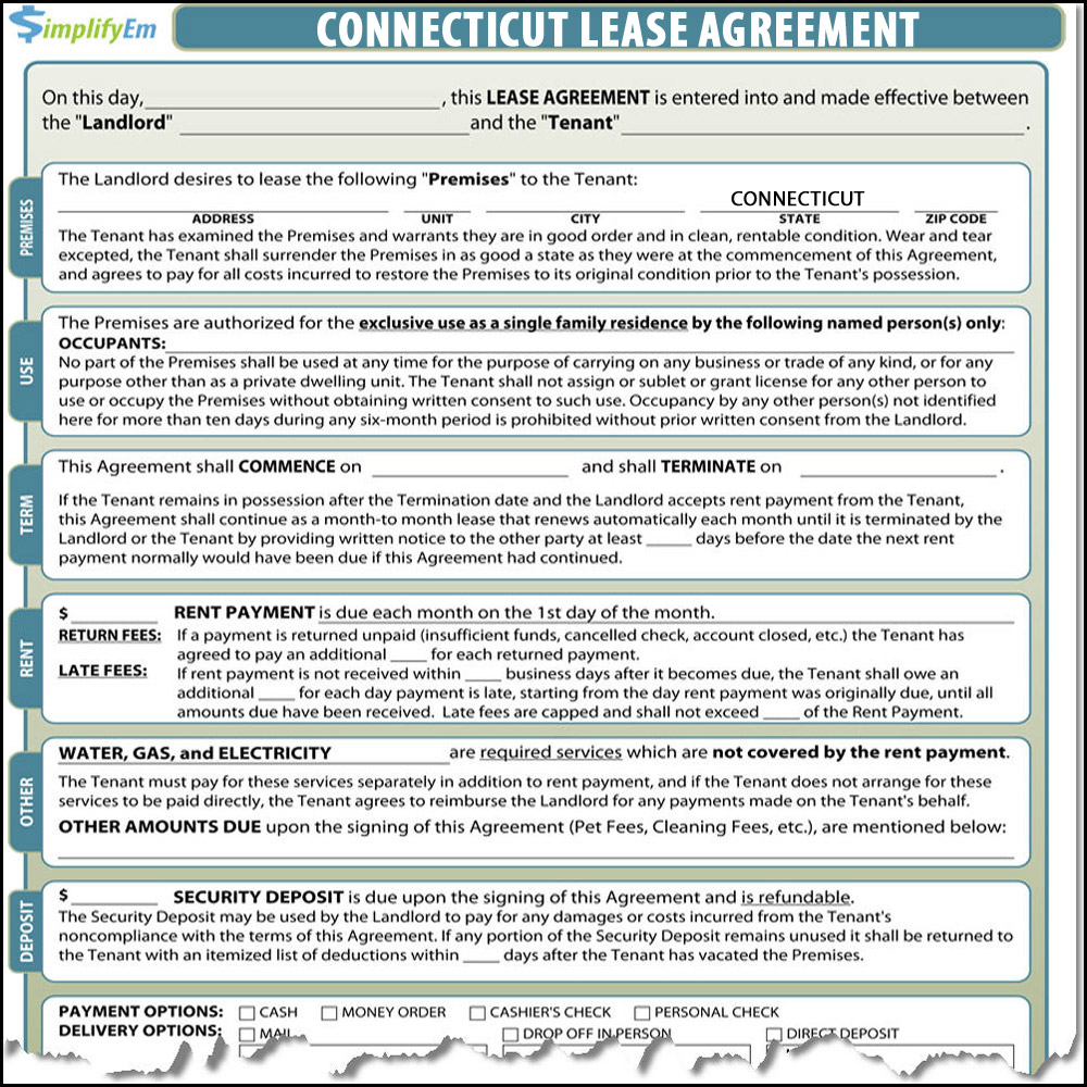 printable lease agreement ct