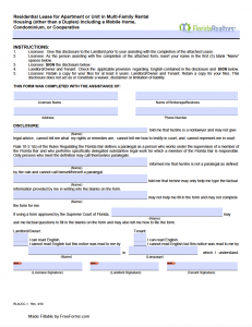 printable lease agreement florida