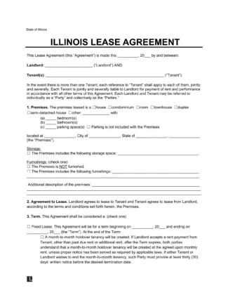 printable lease agreement illinois