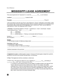 printable lease agreement mississippi