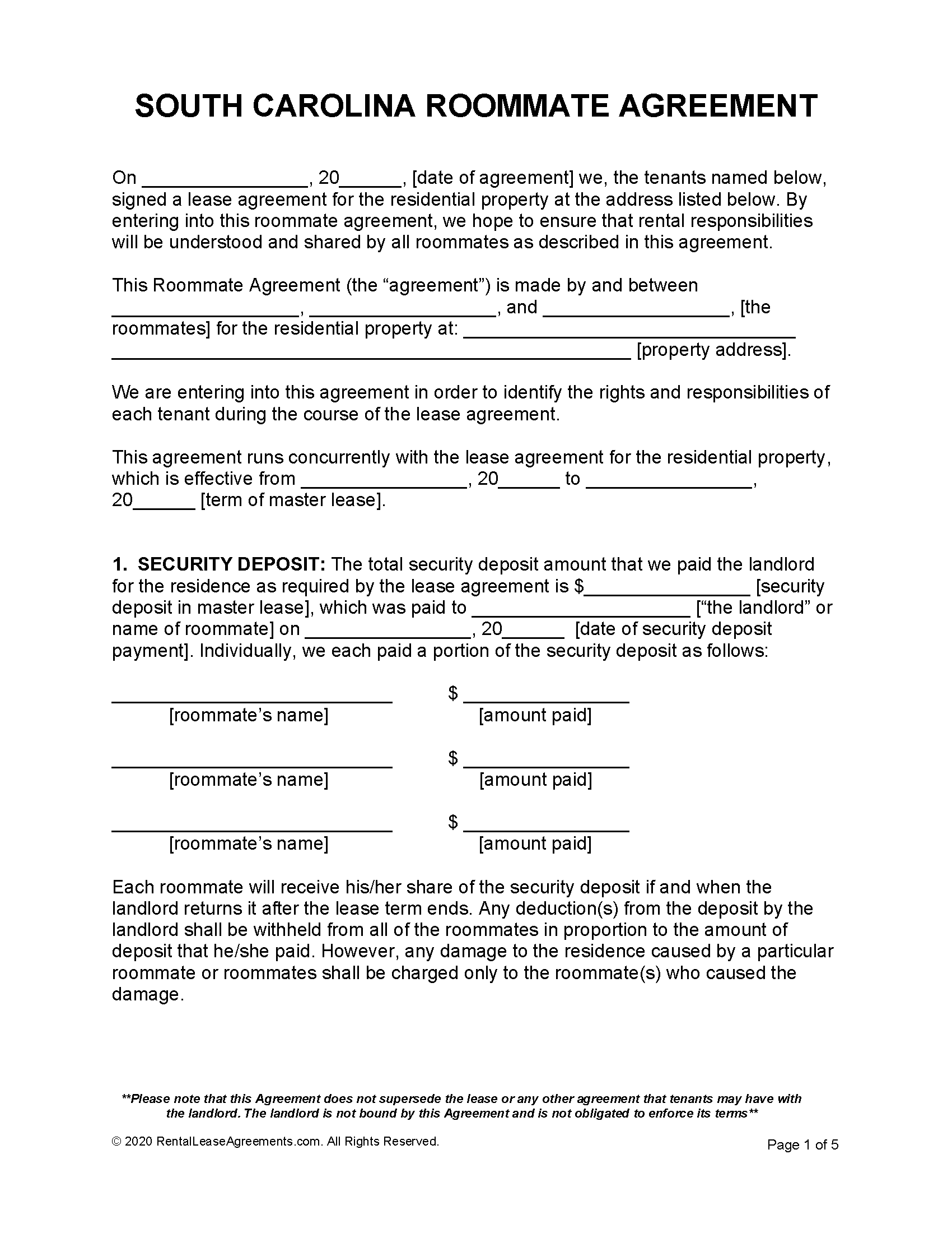 printable lease agreement mn