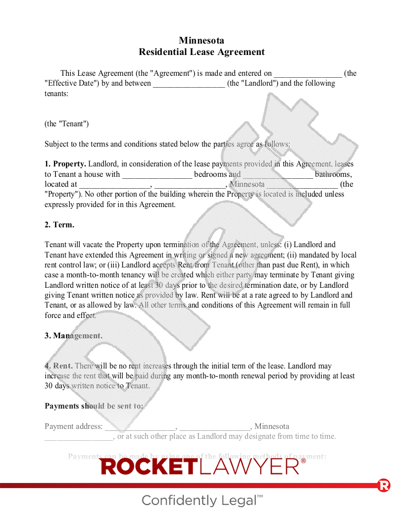 printable lease agreement mn