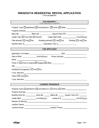 printable lease agreement mn