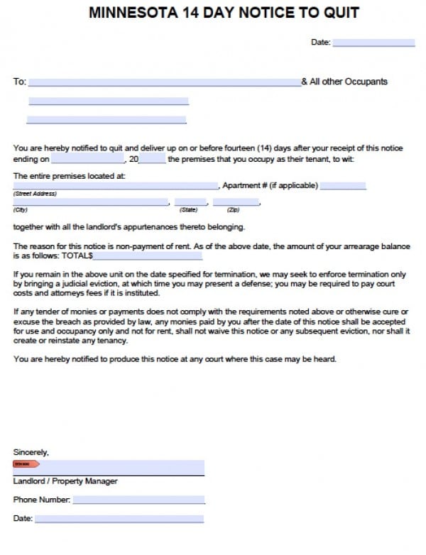 Free Minnesota Rental Lease Agreement Templates | PDF | Word