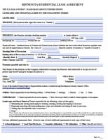 Free Minnesota Rental Lease Agreement Templates | PDF | Word